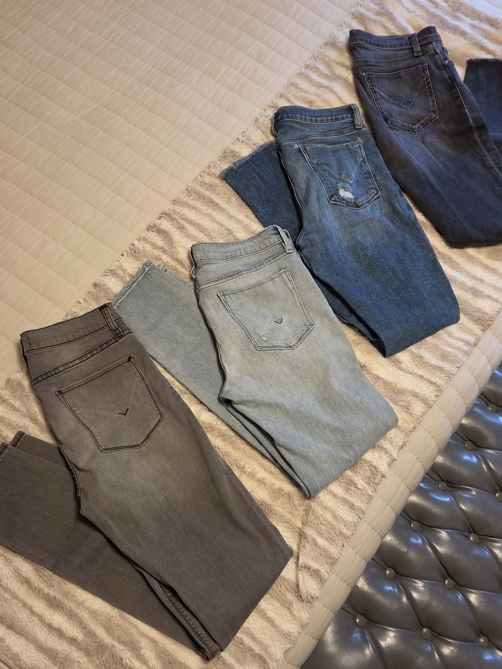 🔥Hudson Skinny Jeans in Grey, Dark Grey, Light Blue And Medium Blue